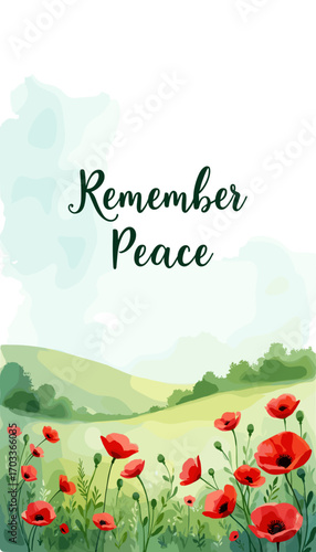 Remembrance Day banner, Remembrance Day poster, Lest We Forget banner, poppy flower design, Armistice Day poster, Veterans Day banner, memorial day remembrance, red poppy poster, military tribute bann