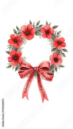 Remembrance Day banner, Remembrance Day poster, Lest We Forget banner, poppy flower design, Armistice Day poster, Veterans Day banner, memorial day remembrance, red poppy poster, military tribute bann