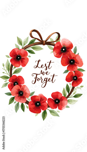 Remembrance Day banner, Remembrance Day poster, Lest We Forget banner, poppy flower design, Armistice Day poster, Veterans Day banner, memorial day remembrance, red poppy poster, military tribute bann