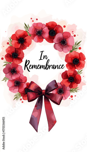 Remembrance Day banner, Remembrance Day poster, Lest We Forget banner, poppy flower design, Armistice Day poster, Veterans Day banner, memorial day remembrance, red poppy poster, military tribute bann