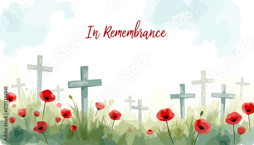 Remembrance Day banner, Remembrance Day poster, Lest We Forget banner, poppy flower design, Armistice Day poster, Veterans Day banner, memorial day remembrance, red poppy poster, military tribute bann