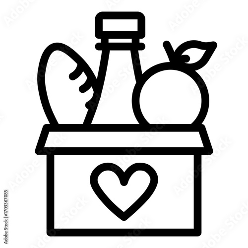 Food Donation Box with Heart