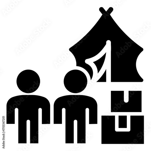 Humanitarian Aid Camp Icon