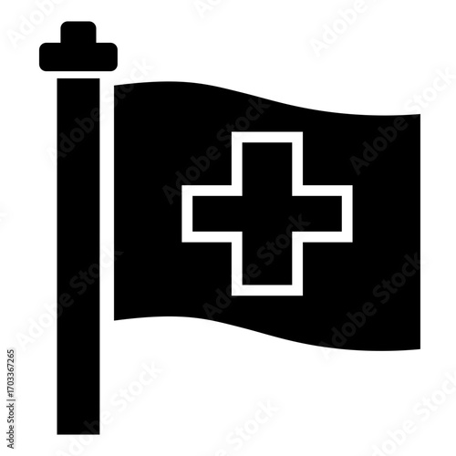 Humanitarian Flag Icon