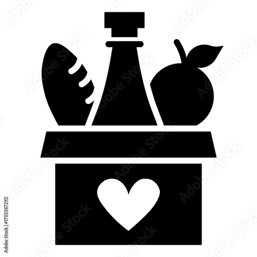Food Donation Box with Heart