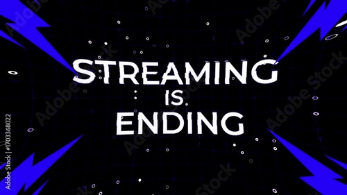 Stream ending white glitch effect text background design for twitch. 4k video
