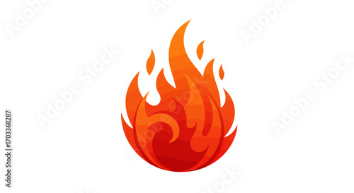 Stylized Flame Icon with Orange and Red Gradient.