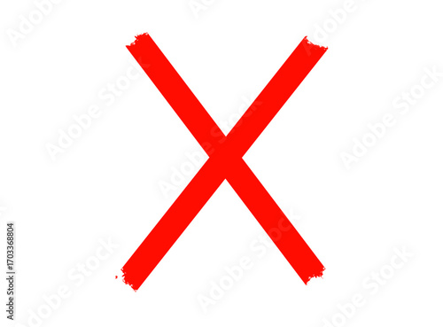 Red cross symbol isolated on transparent background