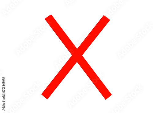 Red cross symbol isolated on transparent background