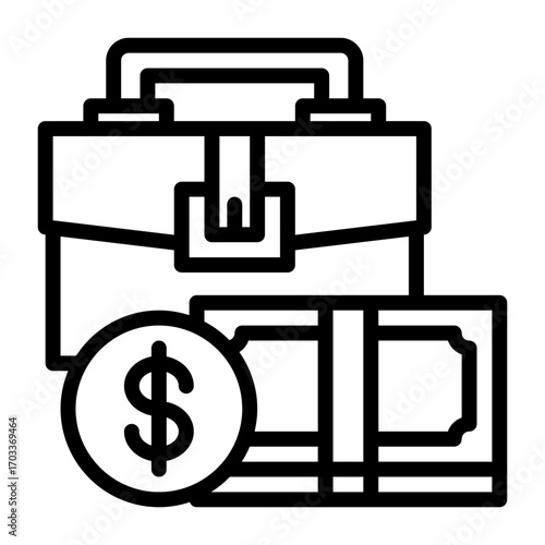 Business Finance Icon Case, Coin, Cash