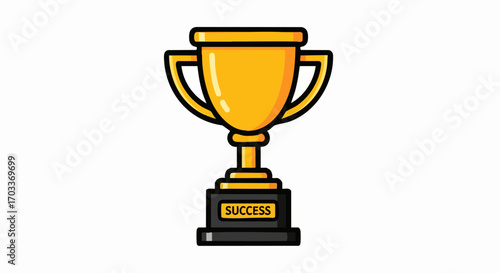 Golden Trophy Symbolizing Success and Achievement in Competitions.