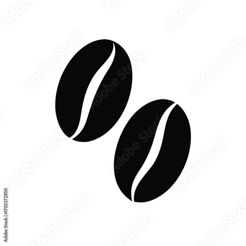 Coffee Beans Silhouette Icon
