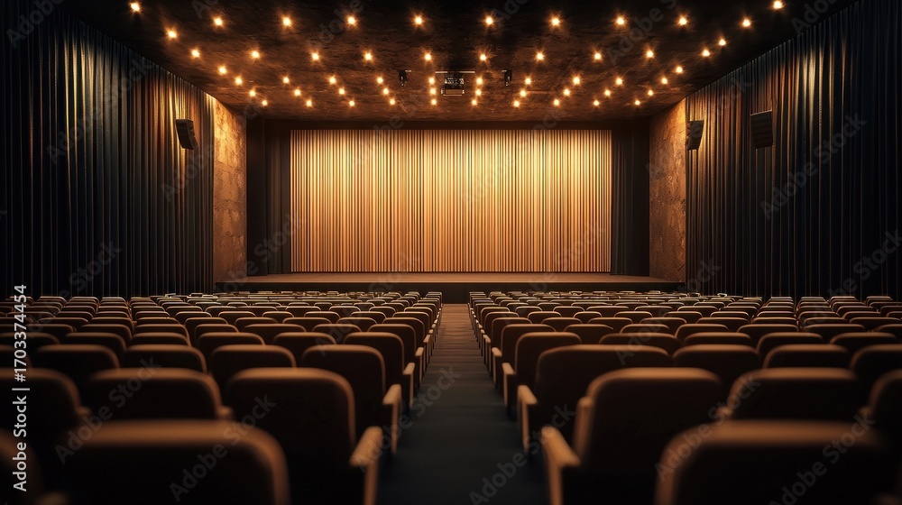 Fototapeta premium Empty movie theater interior