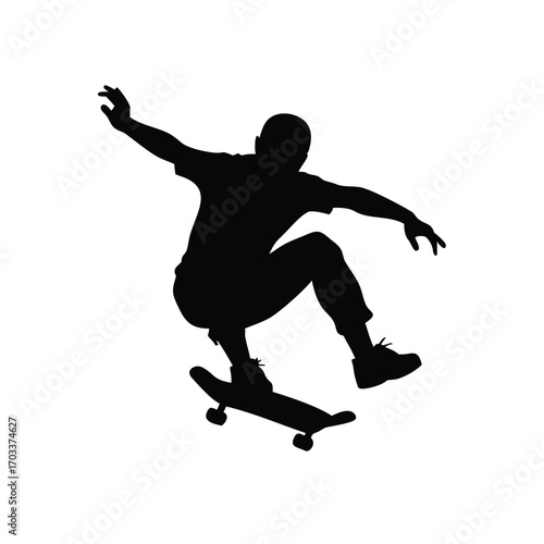 Skateboarder Silhouette Vector