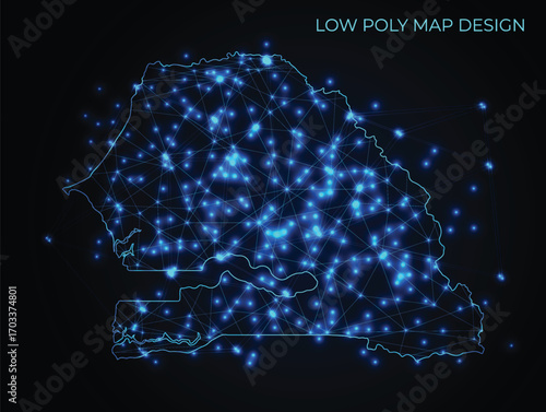 abstract digital networking connectivity vector map design	