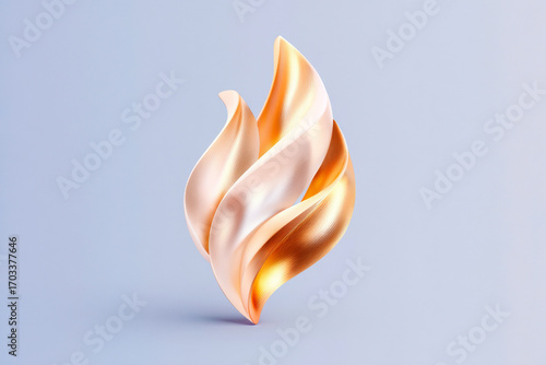 A sleek abstract gold logo design with three elegant