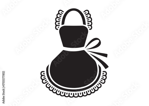 Apron with Frill Lace Icon, Apron with Frill Lace Vector design