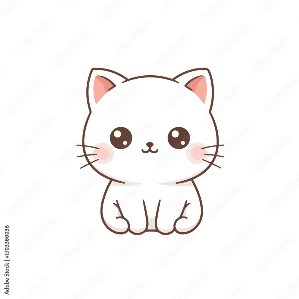 Obraz premium Cute cartoon cat character vector