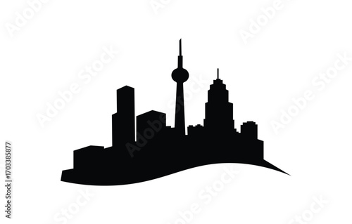 silhouette of the city
