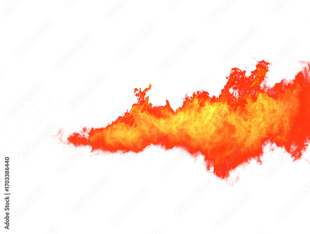 Obraz premium Fiery explosion, hot orange and yellow flames