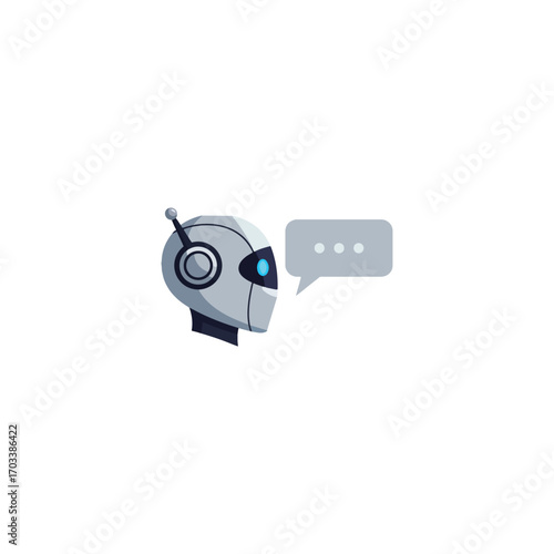 AI Brain Intelligence Smart robot mind with neural tech. Efficient assistance, futuristic connection. Clip art of artificial intelligence, robotics, and electronics