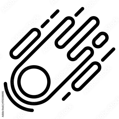 Meteor Shower  Icon Element For Design