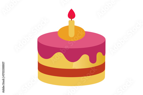 birthday cake with candle