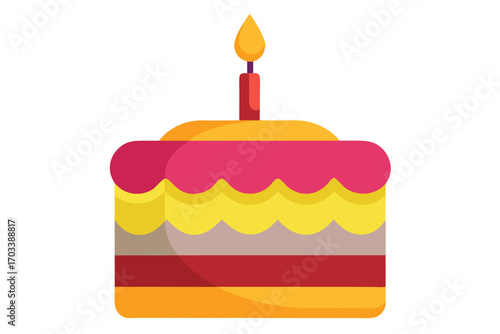 birthday cake with candles