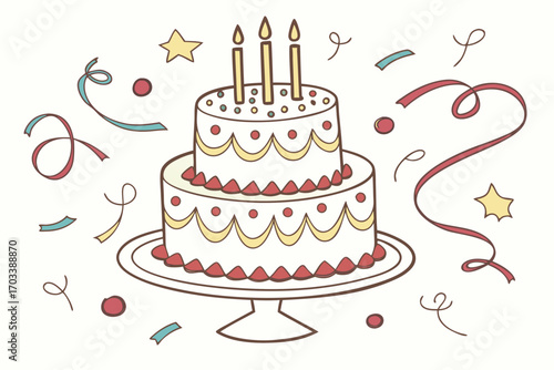 birthday cake with candles