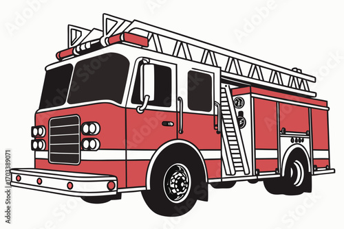 red fire truck