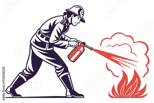 vector illustration of a man with a sword