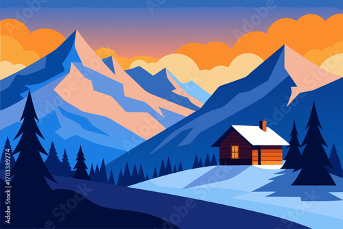 winter mountain landscape