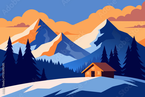 winter mountain landscape
