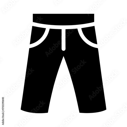 Pants silhouette icon vector clothing fashion design with white background