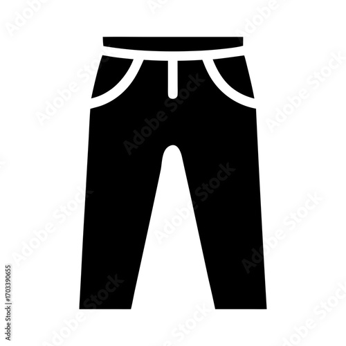 Pants silhouette icon vector apparel clothing artwork with white background