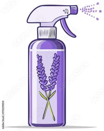 Lavender Scented Spray Bottle Dispensing Fine Mist Fresh Fragrance
