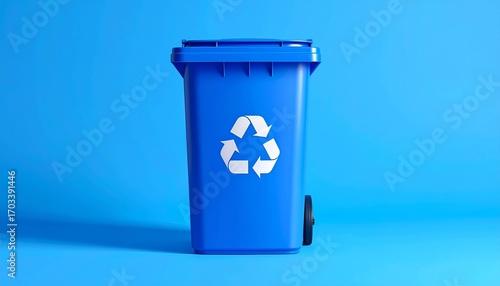 blue recycle bin 