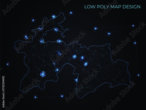 abstract digital networking connectivity vector map design	