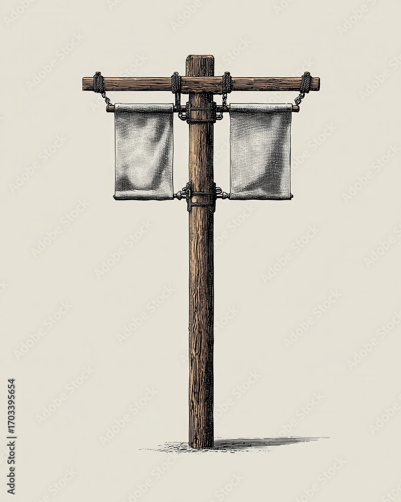 Obraz premium A street pole clipart public signage element in urban environment for graphic design projects