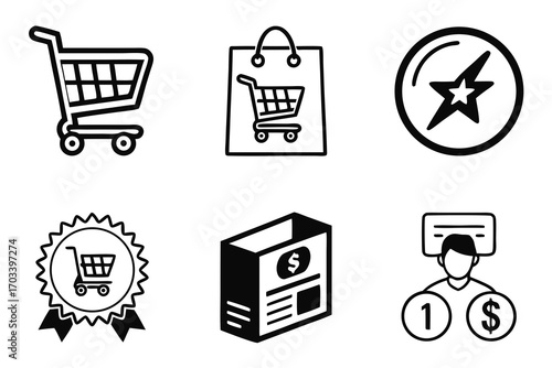 Collection of Shopping and Commerce Icons.