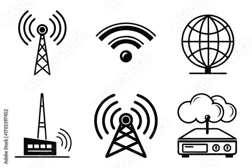 Communication Technology Icons Set 1.