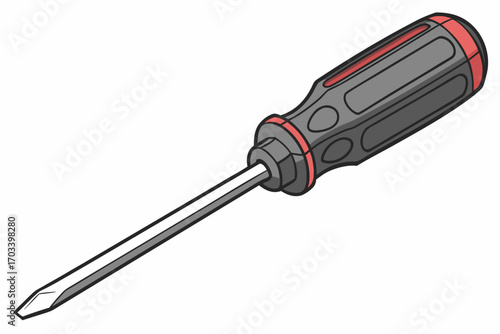 Flathead Screwdriver Tool Illustration.