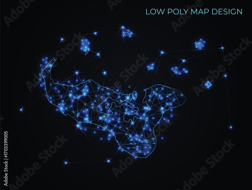 abstract digital networking connectivity vector map design	