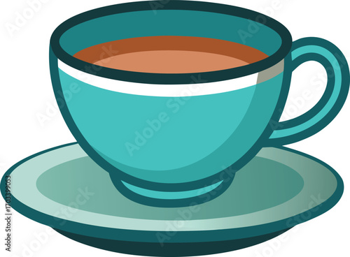 Teacup with saucer