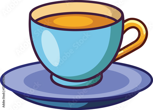 Teacup with saucer