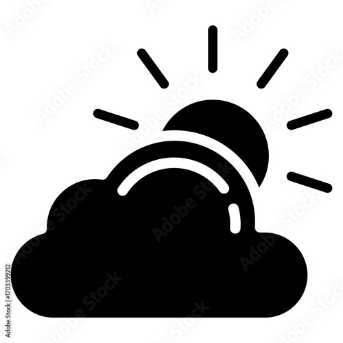 Overcast  Icon Element For Design