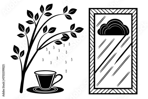 Rainy Day Coffee Break by the Window.