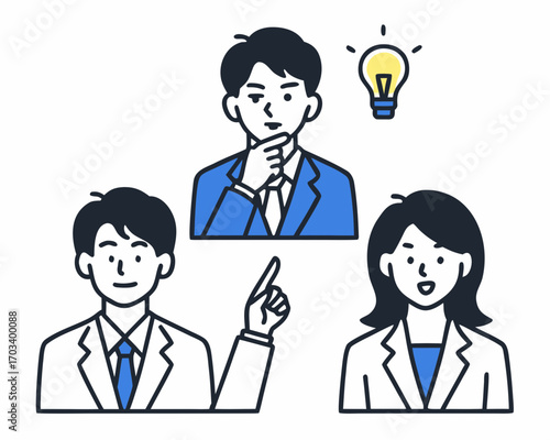Business people collaborating and having ideas and discussions
