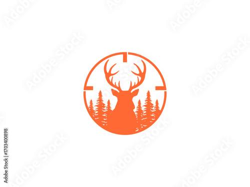 target deer icon logo design template icon