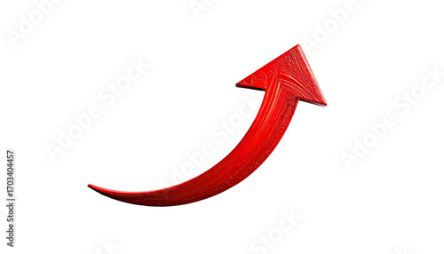 Free Download Red upward curving arrow on black background.  Textured, 3D effect - GFXLoad